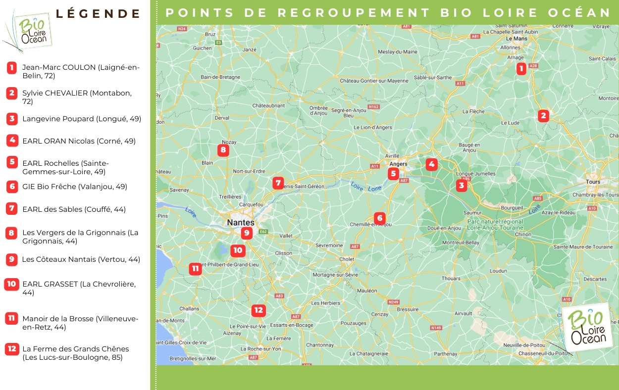 carte regroupements Bio Loire Océan